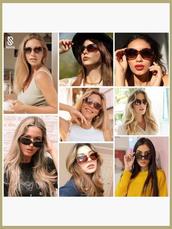 Polarized Square Sunglasses with Plastic Frame UV400 Protection main image 5